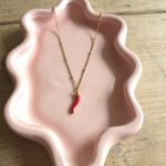 Goudkleurige rode peper ketting – Studio Glow Jewels