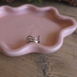 Zilverkleurige verstelbare wave ring – Studio Glow Jewels